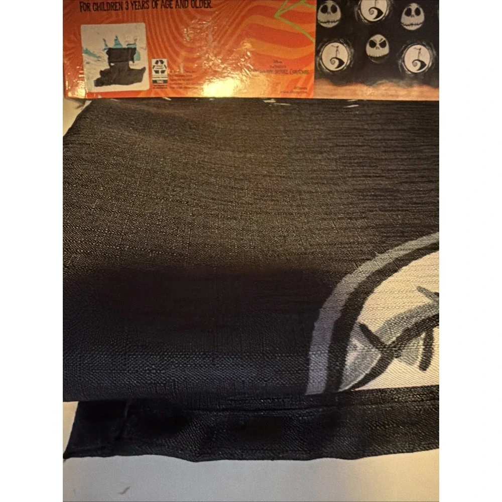 NEW Shower Curtain Set 72x72 Jack Skellington Nightmare Before Christmas w Rings